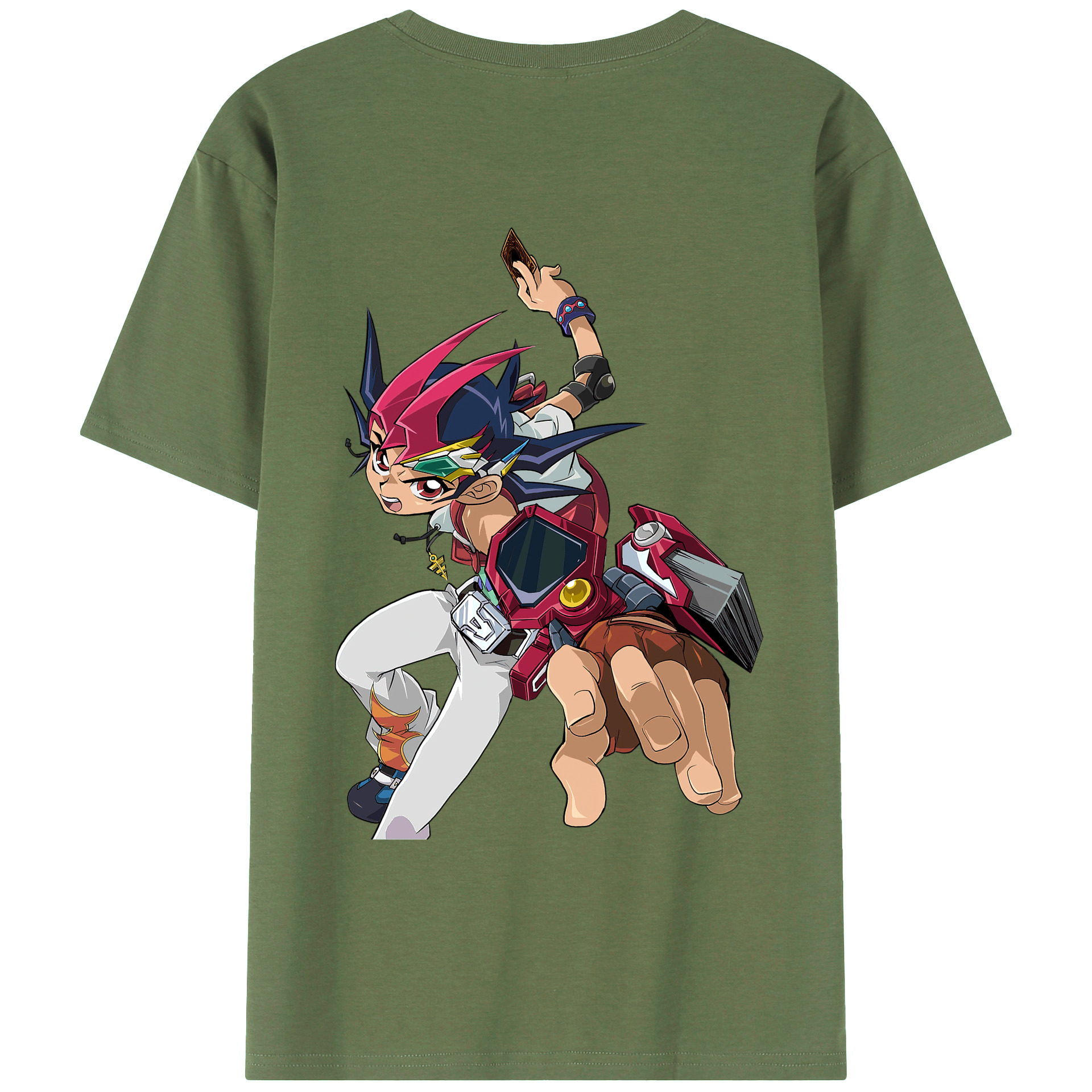 （画像用） 遊☆戯☆王 Yu-Gi-Oh! 綿100％ メンズ半袖Tシャツ（バックプリント） 通気性